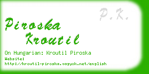 piroska kroutil business card